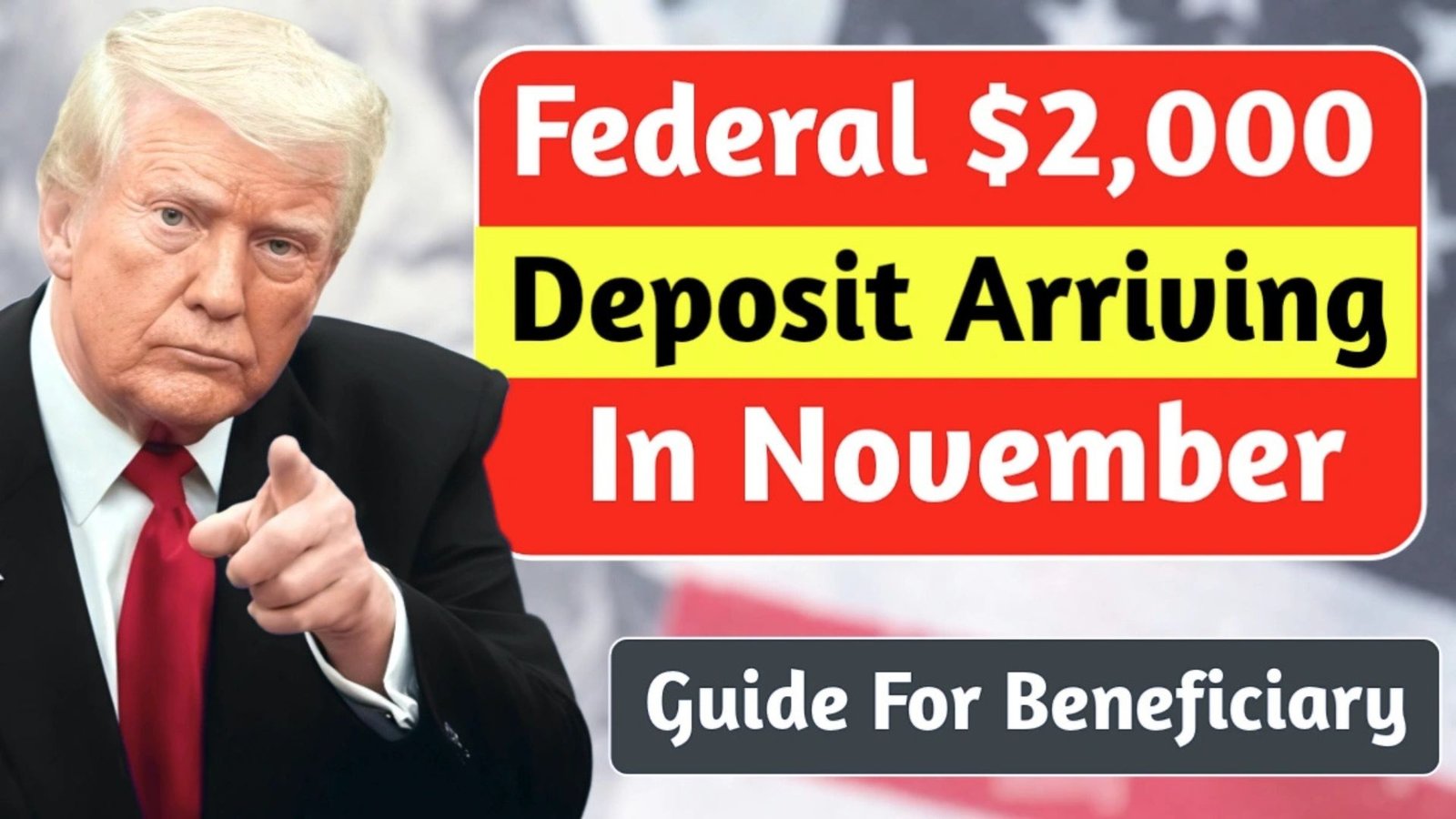 Federal $2,000 Deposit Arriving November 2025: Complete Guide for Beneficiaries